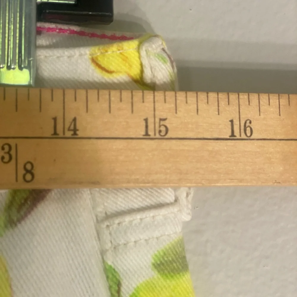 Kate Spade Broome Street lemon print skinny ankle jeans Sz 27‎ - Picture 10 of 12